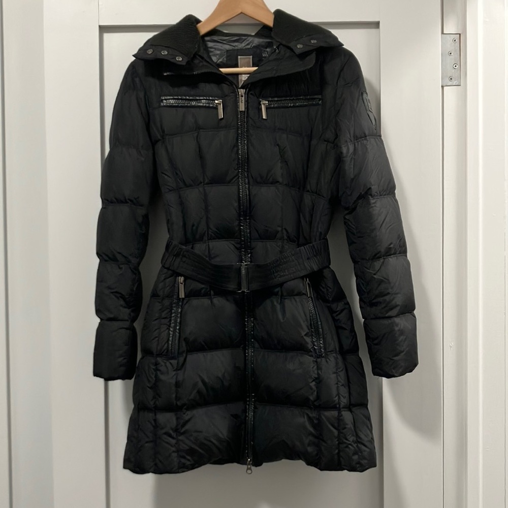 Add Down Puffer Jacket With Removable Hood And Be… - image 1